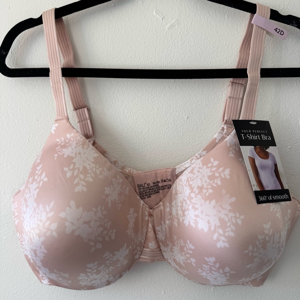 Bali Women's Pink T-Shirt Bra 42D